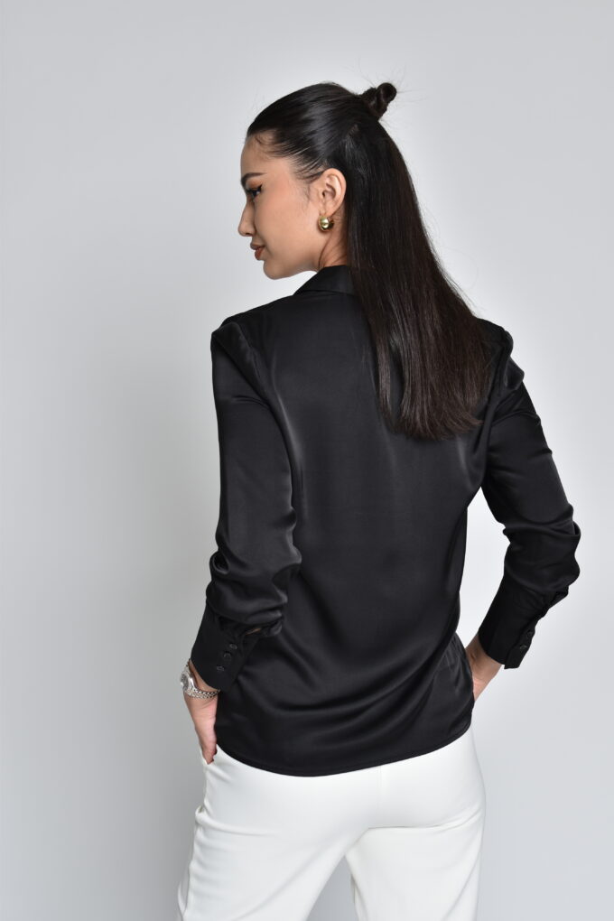 Black Satin Shirt