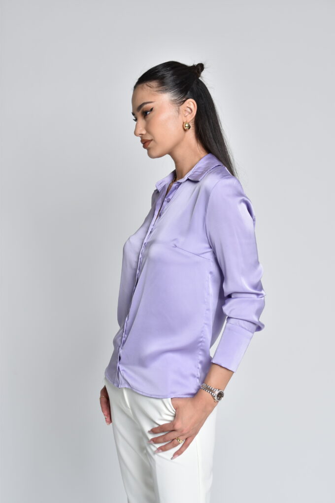 Purple Satin Shirt