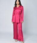 Fuschia Satin Set - Image 2