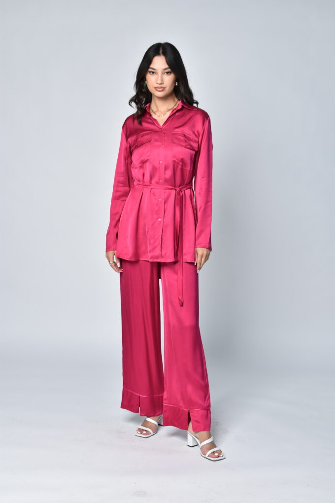 Fuschia Satin Set