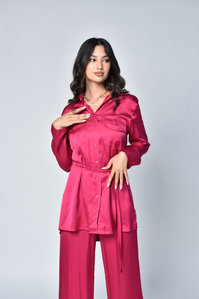 Fuschia Satin Set