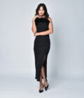 Black Dress with Feathers - Image 3