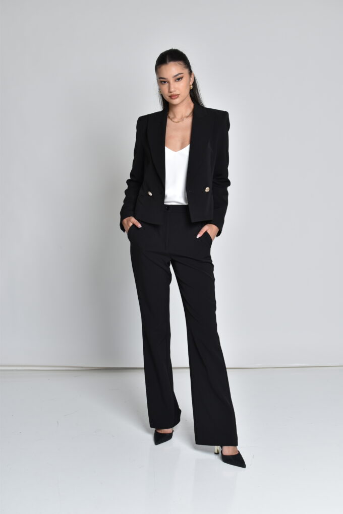 Cropped Double-breasted Blazer