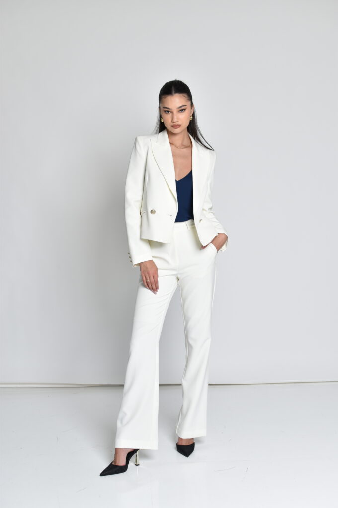 Cropped Double-breasted Blazer