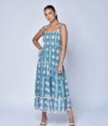 Blue Cotton Dress - Image 3