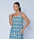 Blue Cotton Dress - Image 4