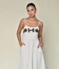 Beige Embroided Dress - Image 5