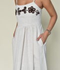 Beige Embroided Dress - Image 6