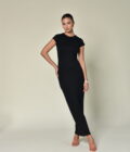 Black bodycon dress