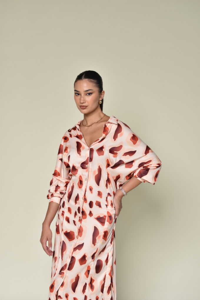 Printed Satin Dress