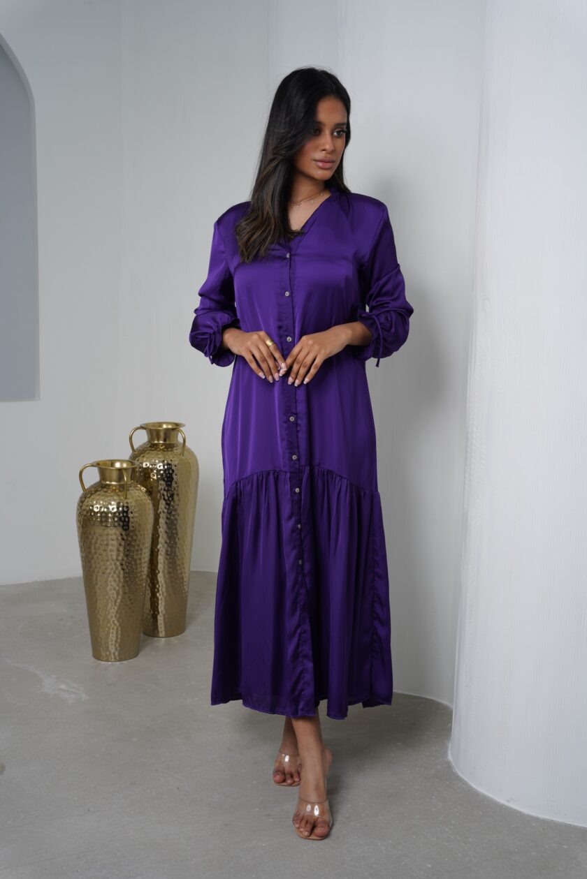 Purple Flowy Dress - Image 2