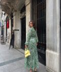 Green Dress with Belt - Image 2