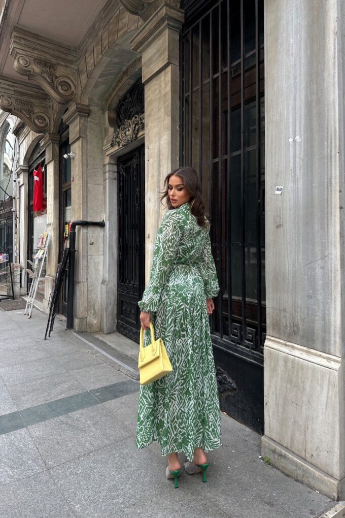 Green Dress with Belt
