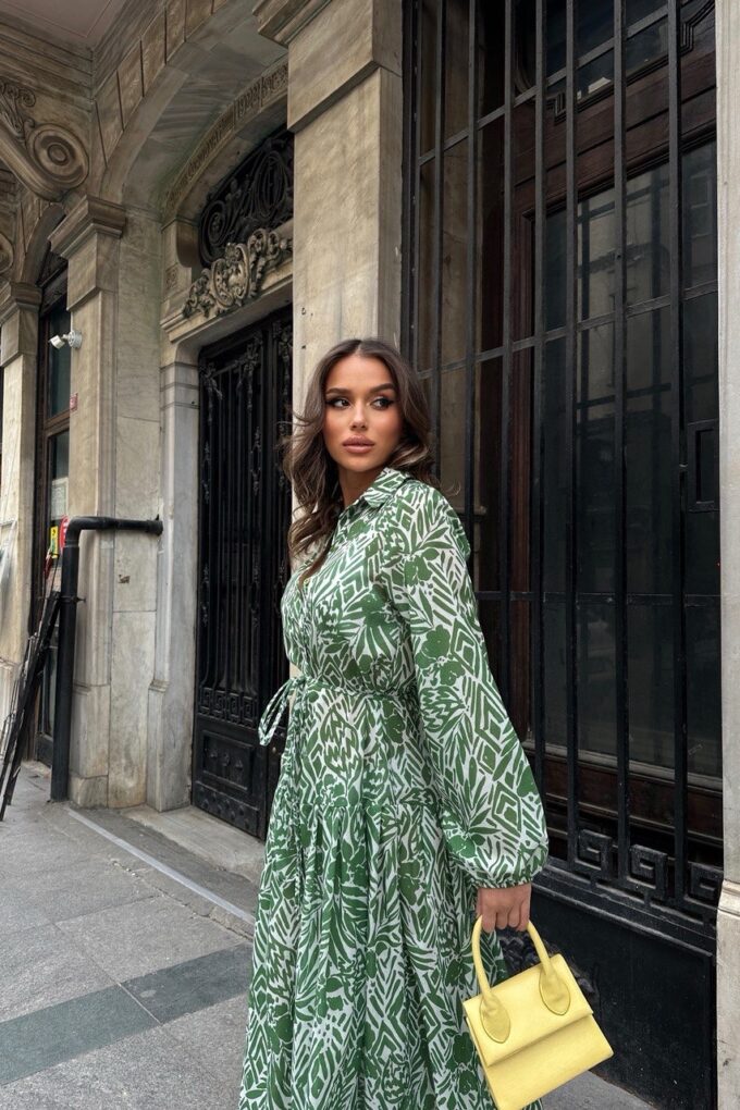 Green Dress with Belt