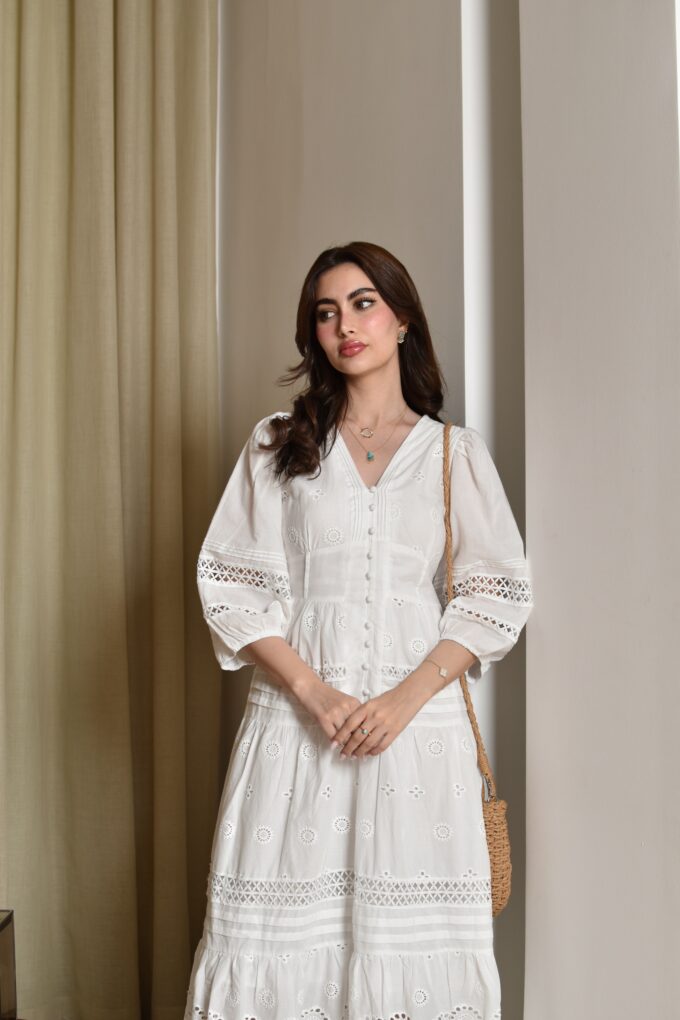 Santorini White Dress